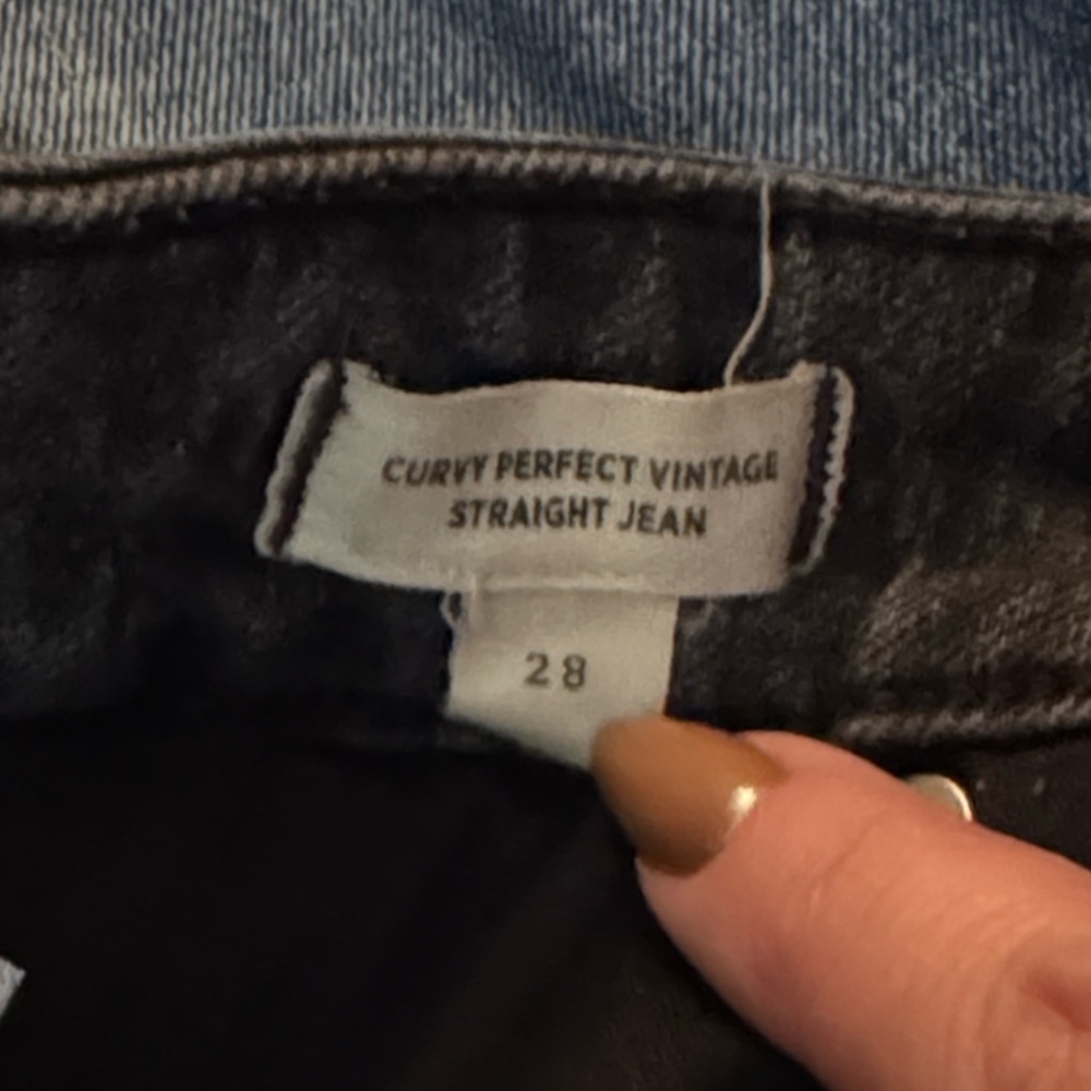 Madewell‎ Curvy Perfect Vintage Straight Jeans Size 28 in Black - Picture 8 of 8